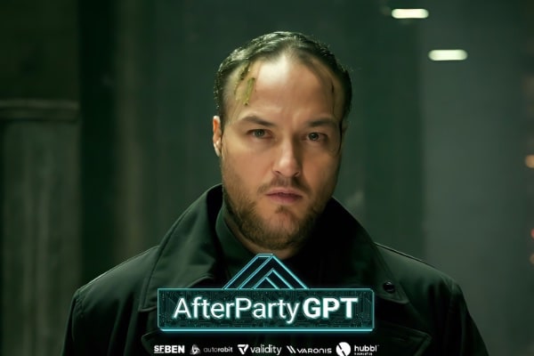 a person with a beard from a  AI photo booth